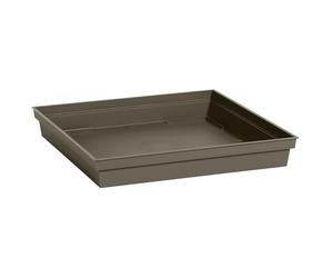 EDA - Square Tuscany 40cm Saucer for Plant Pot Square Tuscany 50cm 40x40x5.9cm Taupe