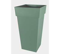 EDA - Tall Square Flower Pot XXL Tuscany - Volume 98 L - 43.3 x 43.3 x H.80 cm - Laurel Green