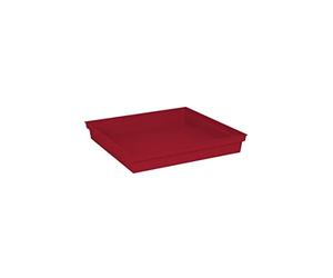EDA - Tuscany Square Saucer 40 cm - for Tuscany Square Flower Pot 50 cm - 40 x 40 x 5.8 cm - Ruby Red