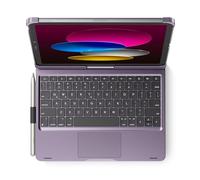 edaiser Swivel Keyboard Case for iPad 11th (A16) & 10th Generation, Purple | 360 Degree Rotatable Protective Cover | Pencil Holder | Multi-Touch Trackpad | RGB Backlit | Flexible Adjustable View Angle