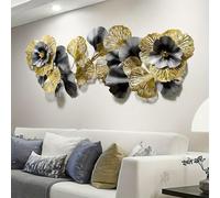 edaknez Extra Large Metal Wall Art,57"X21" Ginkgo Leaf Metal Wall Art Decor