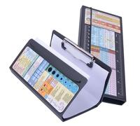 Edaphy Nursing Clipboard 2 Packs,Nursing School Essentials,Medical Edition Cheat Sheets, Nurse Accessories for Work, 3 Layers, Nursing Clipboard Foldable, Plastic, Black