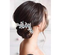 Edary Bride Wedding Hair Vine Bridal Rhinestone Hair Piece Green Bead Headband Crystal Hair Accessories for Women and Girls