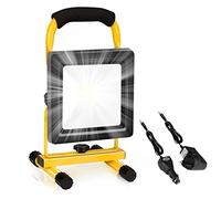 Edasion 20W LED Rechargeable Work Light Super Bright 3000LM Portable Battery Floodlight Outdoor Battery Security Job Light IP65 Waterproof for Garage Garden Fishing Camping Car Repair BBQ