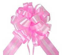 EDATOFLY 5 Pcs Pull Bows for Gift Wrapping, Large Bows for Presents Gift Wrapping Bows Gift Bows Present Bows for Florist Wedding Christmas Party Car Baskets Bouquets (Pink)