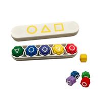 EDATOFLY Gonggi Game Set - Squid Play Set | 5 Premium Non-Toxic Plastic Stones | Cultural Family Fun for Kids & Adults | Educational Travel Toy, Gift Idea (1 Set) (fig. reactionary)