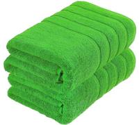 EDB 2X Extra Large 100% Egyptian Combed Cotton Super Jumbo Bath Sheets 600-GSM Big Bath Sheet Towels 100 x 200 cm (Lime Green)