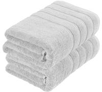 EDB 2X Extra Large 100% Egyptian Combed Cotton Super Jumbo Bath Sheets 600-GSM Big Bath Sheet Towels 100 x 200 cm (Silver)