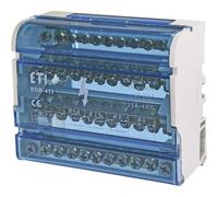 EDB-411 DISTRIBUTION BLOCK 125A 4X (7X FI5.3), 4X 001102304