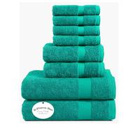 EDB 8 Pcs Towel Bale Set 100% Egyptian Cotton Face Cloth, Hand Towel, Bath Towels, Gym Towel, Sports Towel 600-GSM Super Soft and Absorbent For Multipurpose Use (Turquoise)