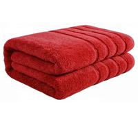 EDB Extra Large Bath Sheet Super Jumbo Big Bath Sheets Towels 100x200cm Body Wrap Thick Absorbent 100% Cotton Quick Dry Bath Towel 600-GSM (Red)