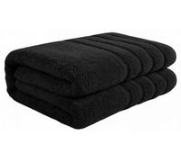 EDB Large Bath Sheet 100 x 200 cm - 600 GSM Super Soft Big Jumbo Bath Sheets Towels 100% Egyptian Cotton XL Body Dry Highly Absorbent Quick Dry Bath Towel (Black)