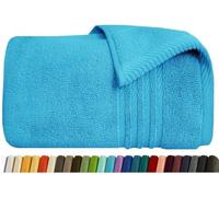 EDB Large Bath Towel 100% Egyptian Cotton Super Soft Jumbo Bath Towels 70cm x 140cm, 500-GSM Highly Absorbent Bathroom Towels (Teal/Turquoise, Bath Towel)