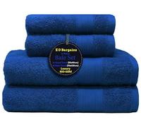 EDB Luxury 4 Piece Bale Set Towels 800-GSM Super Soft Egyptian Combed Cotton Ultra Absorbent & Quick Dry Hotel Quality Hand Guest Jumbo Bath Towels (Royal Blue)