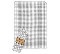 EDB Pack of 5, 10, 20, 30, 40, 50 Wonderdry Tea Towels 100% Cotton Heavy Duty Tea Cloth, Quick Absorbent, Thick Long Lasting Bar, Catering Restaurant Kitchen Dish Towels 40x60cm (Silver, 10)