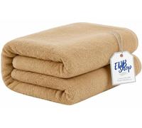 EDB Super Jumbo Big Bath Sheet Extra Large 100x200cm Super Soft 100% Egyptian Cotton Body Wrap Hotel Quality Luxury Towels 700-GSM (Latte)