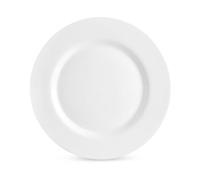 EDBA White Bone China Dinner Plates Set of 6, 25cm Round Dinner Plates, Stackable Lightweight Porcelain Plates, Microwave & Dishwasher Safe, Tableware for Everyday Dining