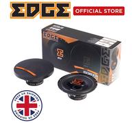 EDGE EDBX6 6.5” inch (16.5cm) 3 way Coaxial speaker - 90/180 W, Black and Orange. Includes Grilles, Sold in Pairs