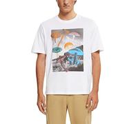 edc by ESPRIT Men's 082cc2k313 T-Shirt, 100/White, S