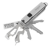 EDC Key Organizer Bundle - Compact Key Holder + Mini-Flashlight + 10-in-1 Keychain Multitool + Lost & Found - Premium Pocket Tool - Unique Gift for Men - Keyport Pivot 2.0 Essential Plus Kit (Silver)