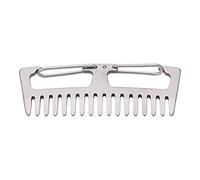 EDC Mini Comb Multifunctional Alloy Tool with Key Buckle for Outdoor Camping and Travel Lightweight Anti Static Portable