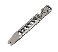 EDC Pry Bar EDC Tool Keychain Titanium Alloy Pry Bar with Bottle Opener/Quick Cutting Function for Outdoor Use