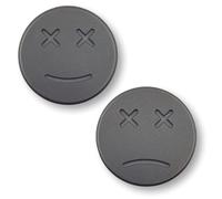 EDC Titanium Emoticon Decision Maker Divination Coins, Contact Coins Skill Toys, Solid Double-Sided Happy/Sad Face Lucky Coins Worry Stone