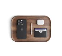 EDC Tray Concierge Minimalist Japandi Valet Tray Organiser - Walnut Wood