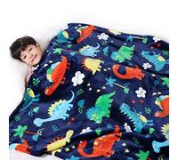 Edcooy Dinosaur Blanket for Boys, Kids Throw Blanket for Boys and Girls, Fluffy Cozy Dinosaur flannel Blanket with Vibrant Colors Cute Design, Soft Warm Throw Blanket (150 x 200cm, Blue)…