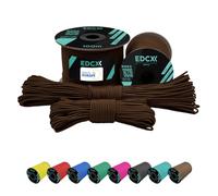 EdcX 2 mm Nylon Paracord 275 (15, 30, 50 and 100 m)- 100% Nylon rope, 3-Strand cord, Nylon cord 2 mm in Many Colours (Chocolate, 50 m)
