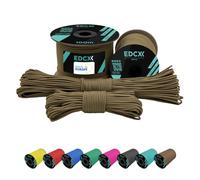 EdcX 2 mm Nylon Paracord 275 (15, 30, 50 and 100 m)- 100% Nylon rope, 3-Strand cord, Nylon cord 2 mm in Many Colours (Light Khaki, 50 m)