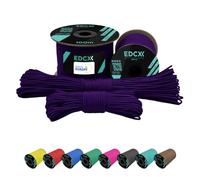 EdcX 2 mm Nylon Paracord 275 (15, 30, 50 and 100 m)- 100% Nylon rope, 3-Strand cord, Nylon cord 2 mm in Many Colours (Purple, 30 m)