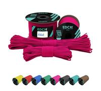EdcX 2 mm Nylon Paracord 275 (15, 30, 50 and 100 m)- 100% Nylon rope, 3-Strand cord, Nylon cord 2 mm in Many Colours (Sofit Pink, 15 m)