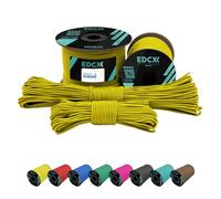 EdcX 2 mm Nylon Paracord 275 (15, 30, 50 and 100 m)- 100% Nylon rope, 3-Strand cord, Nylon cord 2 mm in Many Colours (Yellow, 100 m)