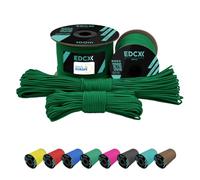 EdcX 2 mm Nylon Paracord 275 (15, 30, 50 and 100 m)- 100% Nylon rope, 3-Strand cord, Nylon cord 2 mm in Many Colours (Green, 15 m)