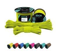 EdcX 2 mm Nylon Paracord 275 (15, 30, 50 and 100 m)- 100% Nylon rope, 3-Strand cord, Nylon cord 2 mm in Many Colours (Sofit Yellow, 100 m)