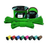 EdcX 2 mm Nylon Paracord 275 (15, 30, 50 and 100 m)- 100% Nylon rope, 3-Strand cord, Nylon cord 2 mm in Many Colours (Neon Green, 30 m)