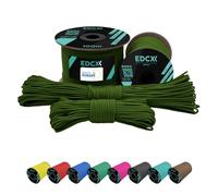 EdcX 2 mm Nylon Paracord 275 (15, 30, 50 and 100 m)- 100% Nylon rope, 3-Strand cord, Nylon cord 2 mm in Many Colours (Moss, 100 m)