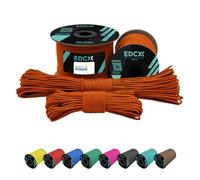 EdcX 2 mm Nylon Paracord 275 (15, 30, 50 and 100 m)- 100% Nylon rope, 3-Strand cord, Nylon cord 2 mm in Many Colours (Orange Yellow, 100 m)
