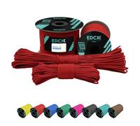 EdcX 2 mm Nylon Paracord 275 (15, 30, 50 and 100 m)- 100% Nylon rope, 3-Strand cord, Nylon cord 2 mm in Many Colours (Light Red, 50 m)