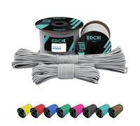 EdcX 2 mm Nylon Paracord 275 (15 m) - 100% Nylon, 3-Strand, 220lbs (97 kg) Load, White, Camping, Military, Handmade