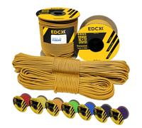 EdcX 3 mm Nylon Paracord 425 (15, 30, 50 and 100m) - 3 mm Type II, 100% Nylon Rope, 3 Strand Rope, 3 mm Nylon Rope in Many Colors (Orange Yellow, 50)