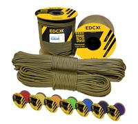 EdcX 3 mm Nylon Paracord 425 (15, 30, 50 and 100m) - 3 mm Type II, 100% Nylon Rope, 3 Strand Rope, 3 mm Nylon Rope in Many Colors (Light Khaki, 30 m)
