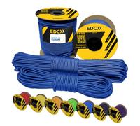 EdcX 3 mm Nylon Paracord 425 (15, 30, 50 and 100m) - 3 mm Type II, 100% Nylon Rope, 3 Strand Rope, 3 mm Nylon Rope in Many Colors (Blue, 50 m)