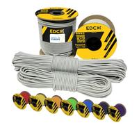 EdcX 3 mm Nylon Paracord 425 (15, 30, 50 and 100m) - 3 mm Type II, 100% Nylon Rope, 3 Strand Rope, 3 mm Nylon Rope in Many Colors (White, 30 m)