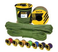 EdcX 3 mm Nylon Paracord 425 (15, 30, 50 and 100m) - 3 mm Type II, 100% Nylon Rope, 3 Strand Rope, 3 mm Nylon Rope in Many Colors (Green Golf, 50 m)