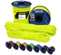 EdcX 3 mm Nylon Paracord 425 (15, 30, 50 and 100m) - 3 mm Type II, 100% Nylon Rope, 3 Strand Rope, in Many Colors (Sofit Yellow, 50 m)