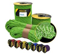 EdcX 4 mm Reflective Paracord 550 (15, 30, 50 m) - Tear-Resistant Parachute Cord for Survival Made of 100% Nylon, 4 mm Type III with 7 Wires (Reflective Neon Green, 30 m)
