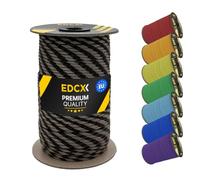 EdcX 4mm Nylon Paracord 550 100m (330 feet) - Type III, 100% Nylon Rope, 7 Strand Rope, 4mm Nylon Rope in Solid Colors (Mix Camo, 100 m)