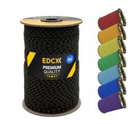 EdcX 4mm Nylon Paracord 550 100m (330 feet) - Type III, 100% Nylon Rope, 7 Strand Rope, 4mm Nylon Rope in Solid Colors (Veteran, 100 m)